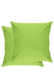 Pack of 2 Water Resistant Outdoor Hollowfibre Filled Waterproof Garden Furniture Decorative Cushion Covers for Sofa Chair Couch Bedroom 18x18 inch (Green, 2, 18" x 18" (45 x 45 cm))