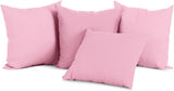 Sapphire Collection Water Resistant Cushions-Garden Furniture Seat Cushion Throw Pillow Shredded Foam Filled for Garden Sofa Livingroom Chair Bedroom Tent Park Patio (4, Pink, 18"x18" Inch/45x45cm)